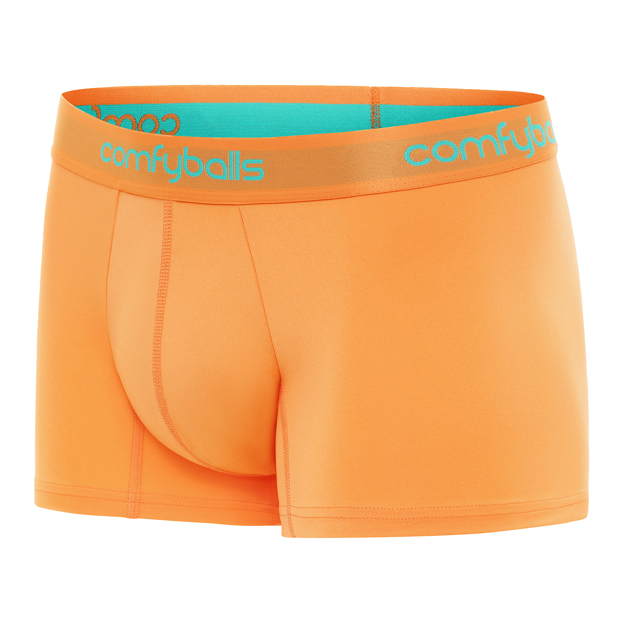 Comfyballs Modal Cotton Stretch Boxer Brief, Heather Grey/Orange
