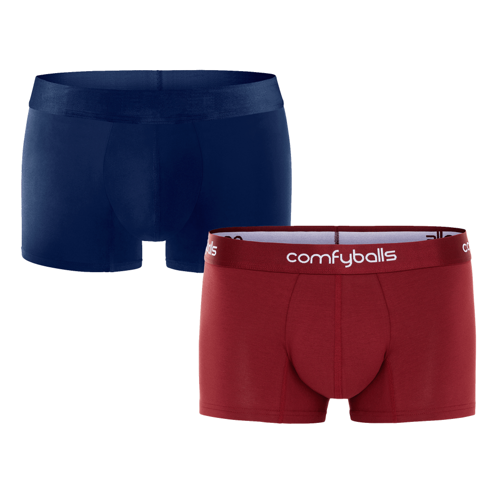 Red & Navy Boxers Duo REGULAR