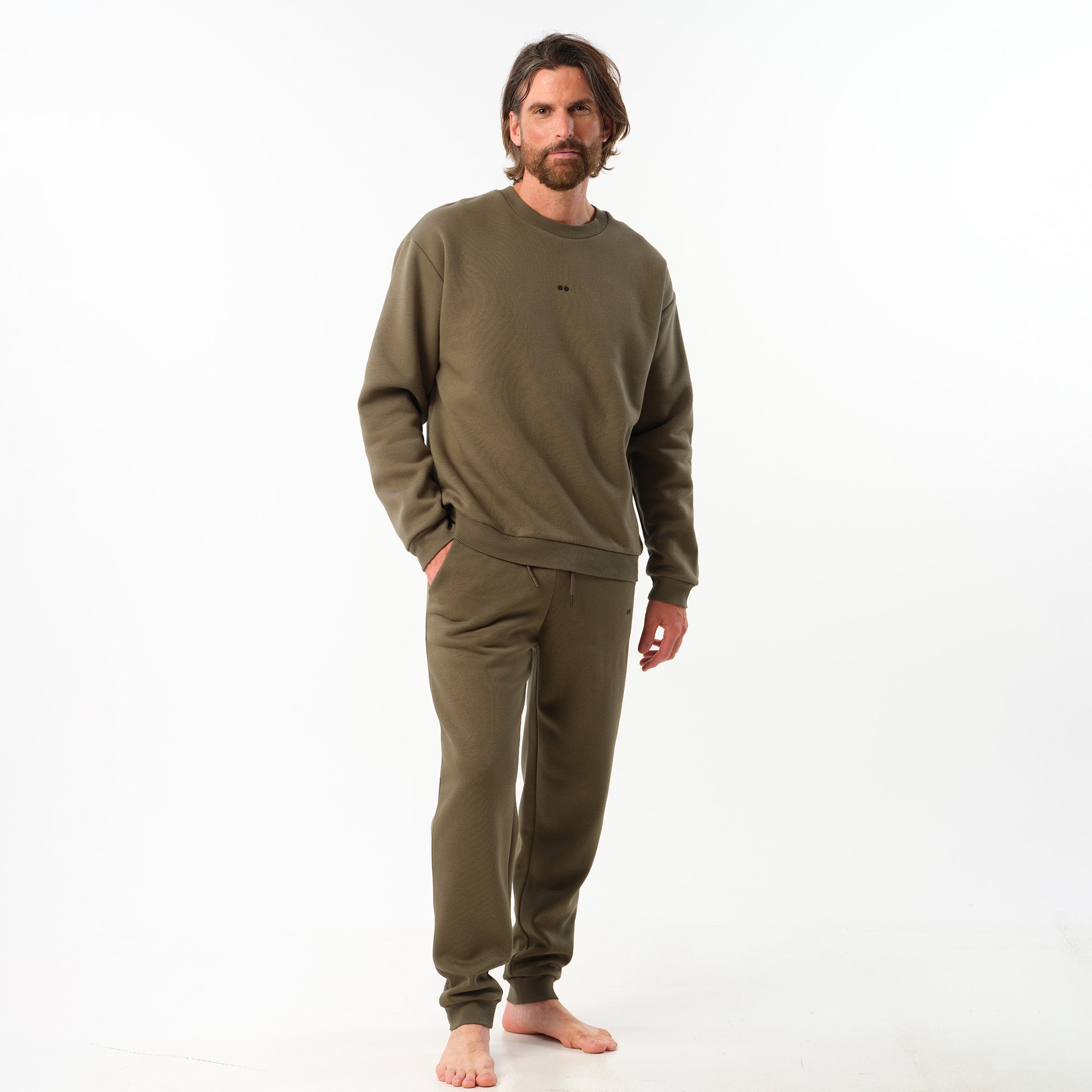 Celestial 2024 Bodiez NWT ‘No Bad Days’ Jogger Sweatpants in Olive Green Size Small