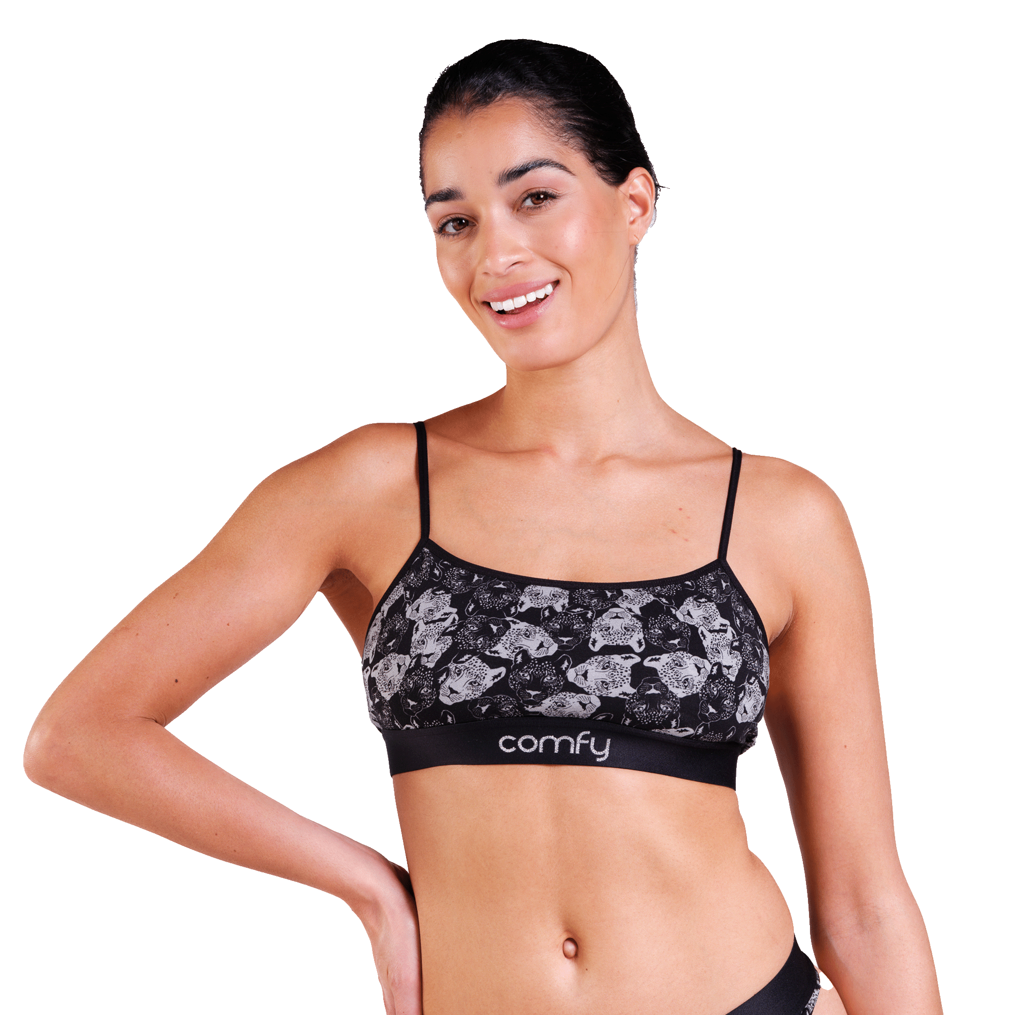 Black Cheetah Bra & String Bundle