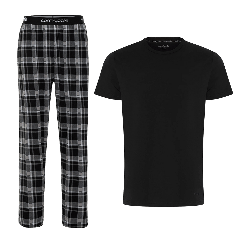 Black Checkered Pyjama & Tee Bundle