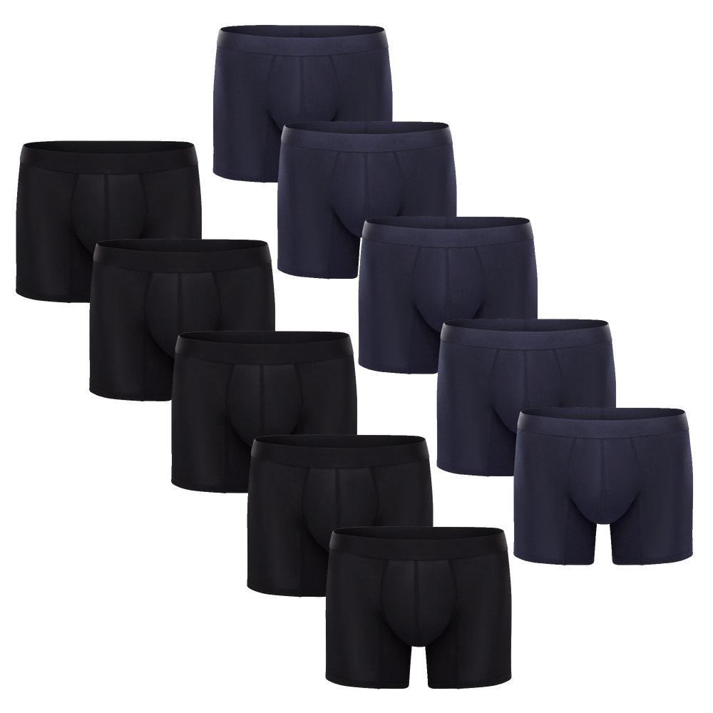 Navy & Black No Show 10-Pack LONG