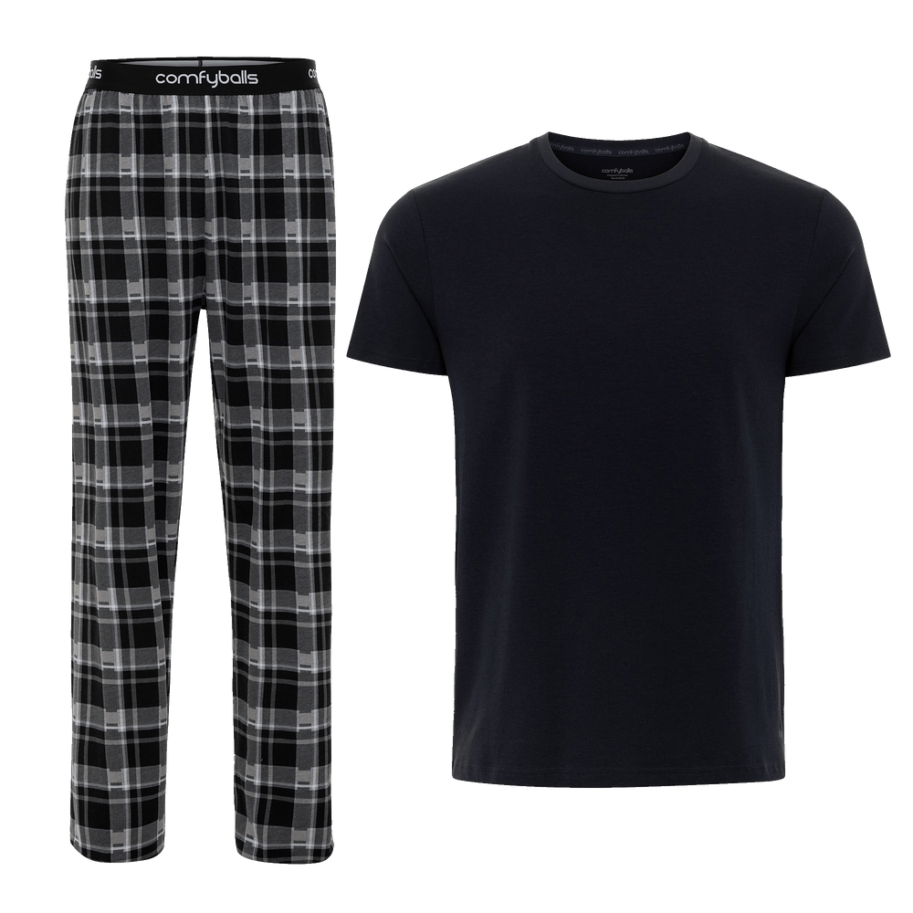 Black Checkered Pyjama & Tee Bundle