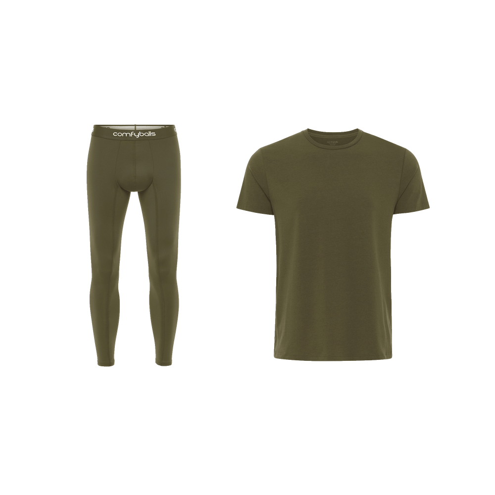 Olive Green Long John & Tee Bundle